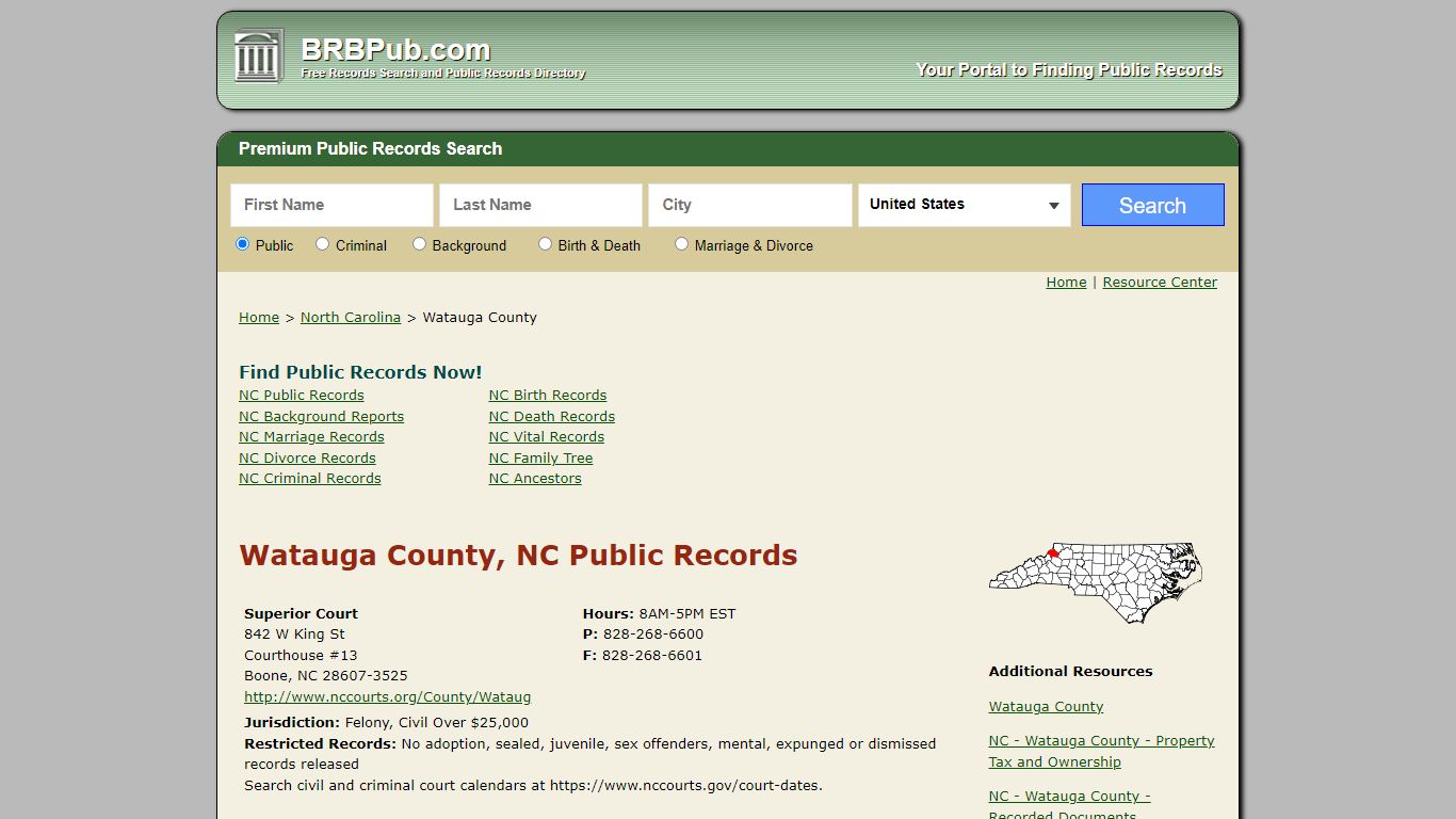 Watauga County Public Records | Search North Carolina ...